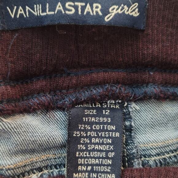 Vanillastar Girls Youth Distressed Denim With Elastic Waist Jeans Size 12 - Picture 4 of 4